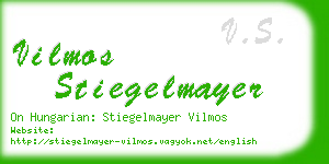 vilmos stiegelmayer business card